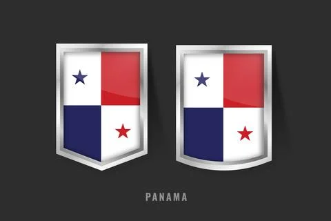 Vector Illustration of PANAMA Label Logo. Badge Sign PANAMA With Flag, Alta.. Stock Illustration