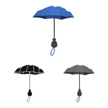Vector illustration of parasol and coverage logo. Collection of parasol and Stock Illustration
