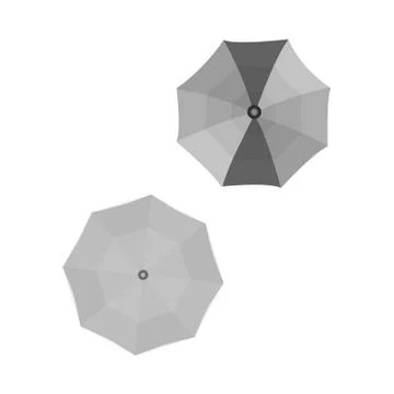 Vector illustration of parasol and shadow symbol. Set of parasol and autumn Stock Illustration
