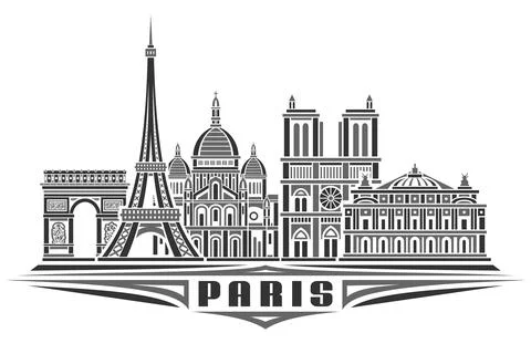 Vector illustration of Paris Stock Illustration