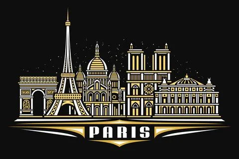 Vector illustration of Paris 스톡 일러스트