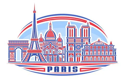 Vector illustration of Paris 스톡 일러스트