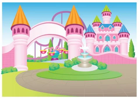 Vector illustration of  Park land Stock Illustration
