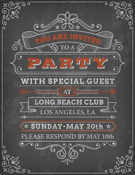 Vector illustration of party invite template Stock Illustration