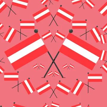 Vector Illustration of Pattern Austria Flags Stock Illustration