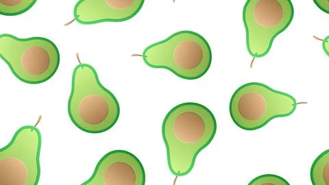 Vector illustration. pattern with avocado. illustration for cafes and restaur Stockillustratie