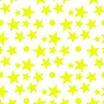 Vector illustration of pattern background with yellow star icon set Stock Illustration