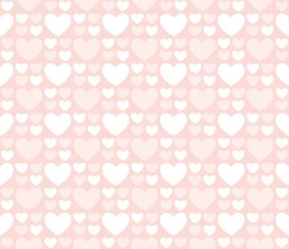 Vector illustration pattern of big and small hearts Stock Illustration