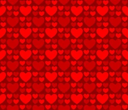 Vector illustration pattern of big and small hearts Stock Illustration