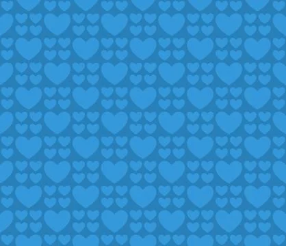 Vector illustration pattern of big and small hearts Stock Illustration