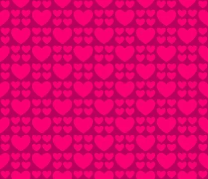 Vector illustration pattern of big and small hearts Stock Illustration