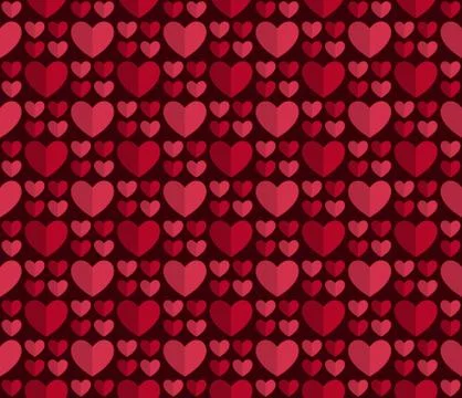 Vector illustration pattern of big and small hearts Stock Illustration