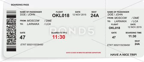 Vector illustration of pattern of boarding pass Stock Illustration