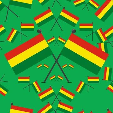 Vector Illustration of Pattern Bolivia Flags Stock Illustration
