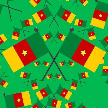 Vector Illustration of Pattern Cameroon Flags Stock Illustration