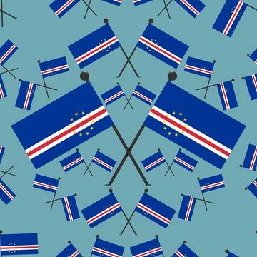 Vector Illustration of Pattern Cape Verde Flags Stock Illustration
