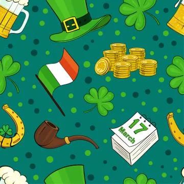 Vector illustration of pattern on the day of Saint Patrick Stock Illustration