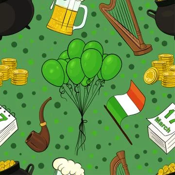 Vector illustration of pattern on the day of Saint Patrick Stock Illustration
