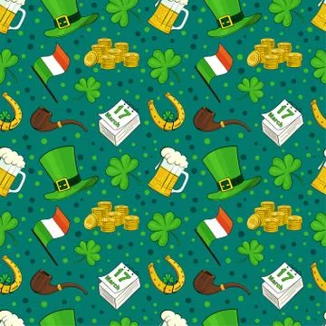 Vector illustration of pattern on the day of Saint Patrick Stock Illustration
