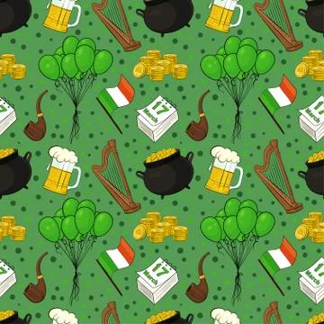 Vector illustration of pattern on the day of Saint Patrick Stock Illustration