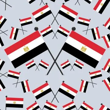 Vector Illustration of Pattern Egypt Flags Stock Illustration