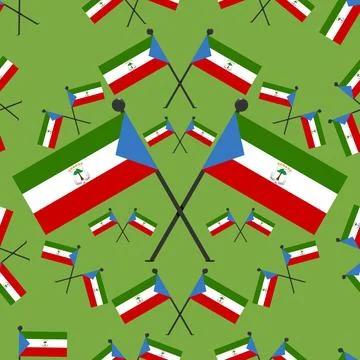 Vector Illustration of Pattern Equatorial Guinea Flags 스톡 일러스트