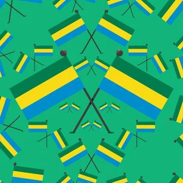 Vector Illustration of Pattern Gabon Flags Stock Illustration