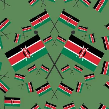 Vector Illustration of Pattern Kenya Flags Stock Illustration