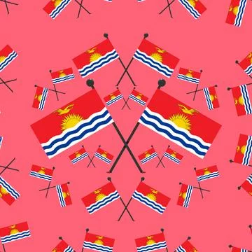 Vector Illustration of Pattern Kiribati Flags Stock Illustration