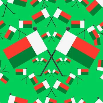 Vector Illustration of Pattern Madagascar Flags Stock Illustration