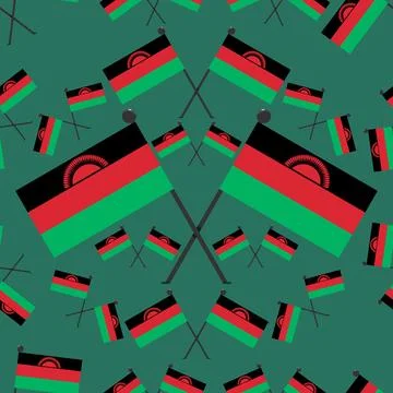 Vector Illustration of Pattern Malawi Flags Stock Illustration