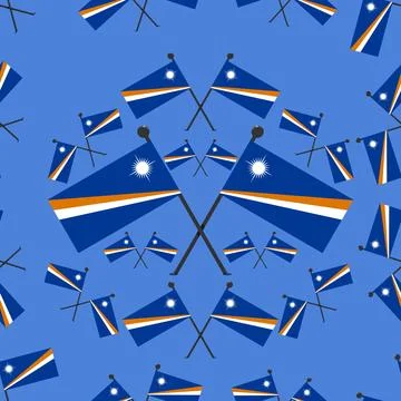 Vector Illustration of Pattern Marshall Flags Stock Illustration