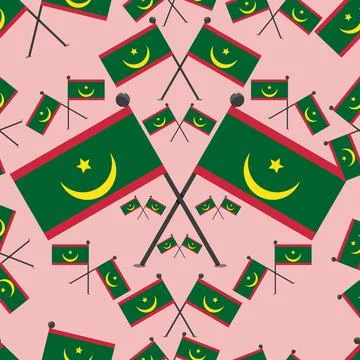 Vector Illustration of Pattern Mauritinia Flags Stock Illustration