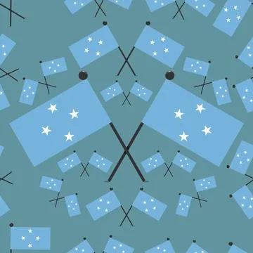 Vector Illustration of Pattern Micronesia Flags Stock Illustration