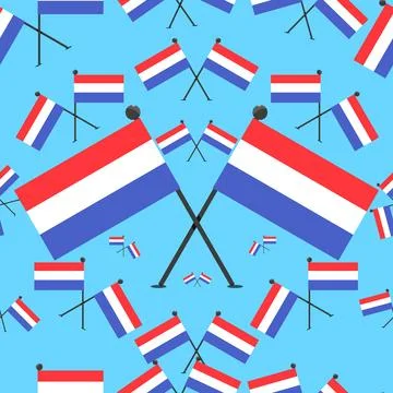 Vector Illustration of Pattern Netherlands Flags Stock Illustration