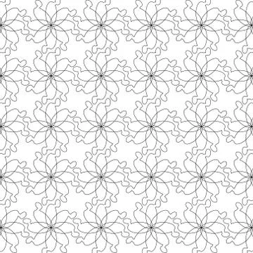 Vector illustration pattern from outline geometric shapes in the shape of Stock Illustration