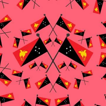 Vector Illustration of Pattern Papua New Guinea Flags Stock Illustration