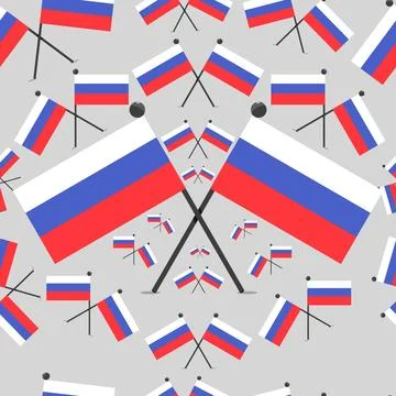 Vector Illustration of Pattern Russia Flags Stock Illustration