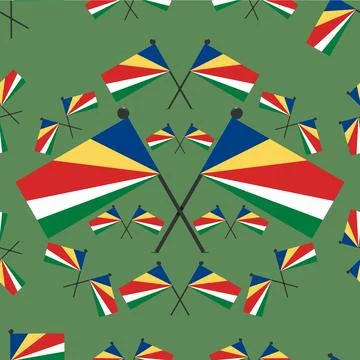 Vector Illustration of Pattern Seychelles Flags Stock Illustration