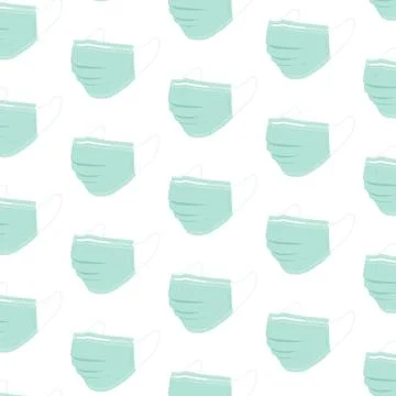 Vector illustration pattern of surgical mask. Illustrazione stock