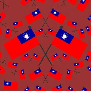 Vector Illustration of Pattern Taiwan Flags Stock-Illustration
