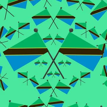 Vector Illustration of Pattern Tanzania Flags Stock Illustration