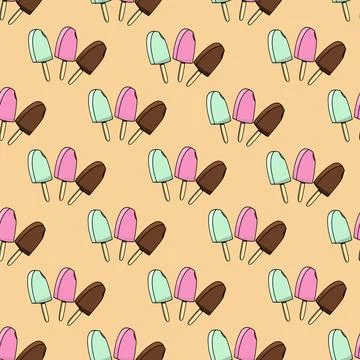 Vector Illustration of Pattern Three Es Cream Stock Illustration