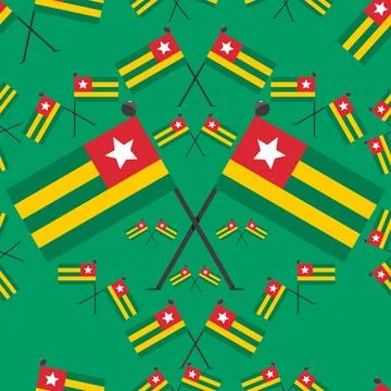 Vector Illustration of Pattern Togo Flags Stock Illustration