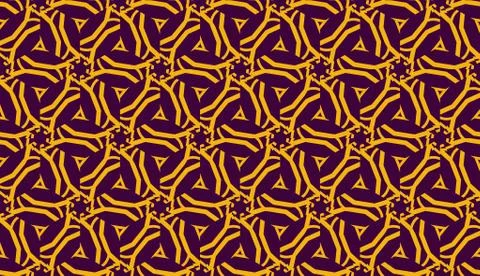 Vector illustration with pattern in triangles style. Curved line. Decorative  Stock Illustration