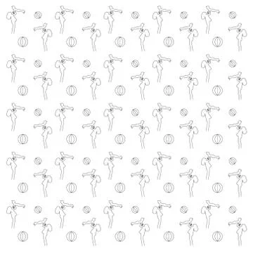 Vector illustration pattern on white background of girls with baby in hands and Stock Illustration