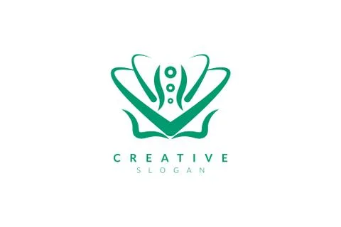 Vector illustration of pelvic bone shape design. Minimalist and simple logo,  Stock Illustration