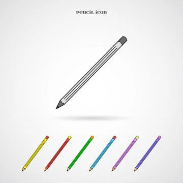 Vector Illustration of Pencil Icon Stock Illustration