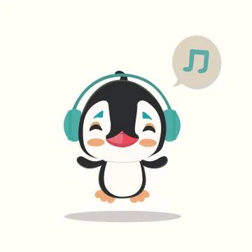 Vector illustration of a penguin. Stock Illustration