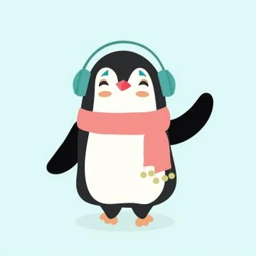 Vector illustration of a penguin. Stock Illustration